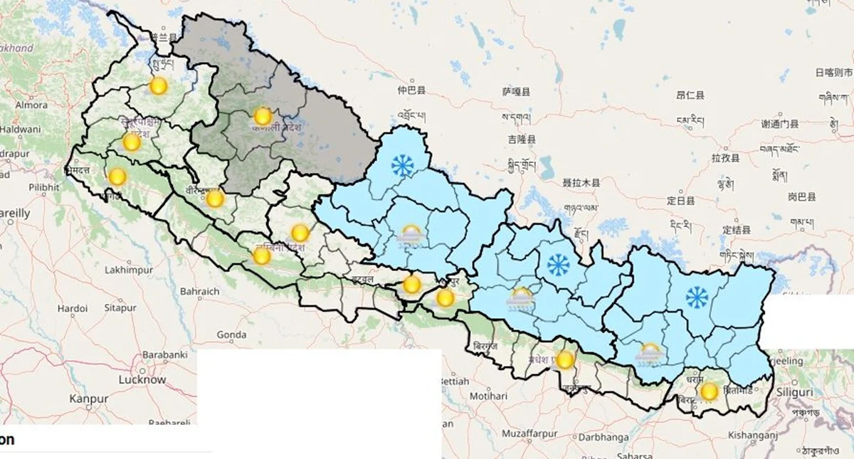 चार प्रदेशमा वर्षाको सम्भावना